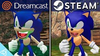 Sonic Adventure - Dreamcast Emulator (Redream) vs. PC Version (Steam) | Side by Side