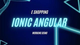 E-Shopping Working Demo Model | Ionic Framework