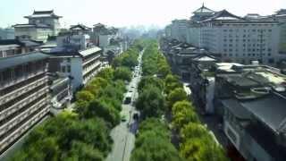 Aerial tour of Xi'an China