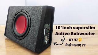 10" inch Active subwoofer ||sealed enclosure || basstube amplifier || Testing & review