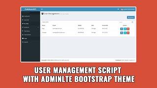 User Management Script with AdminLTE Bootstrap Theme