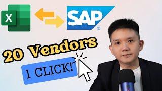 I created 20 vendors in SAP with a SINGLE click with Excel VBA!