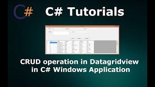 CRUD(Insert Update Delete) Operations in Datagridview in C# Windows Application