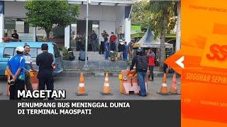 MAGETAN - Penumpang Bus MD Di Terminal Maospati