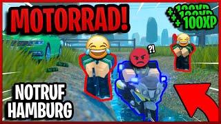 SCHICHT als MOTORRAD-POLIZIST endet im WASSER?! ICH werde GETROLLT! Roblox Notruf Hamburg Deutsch