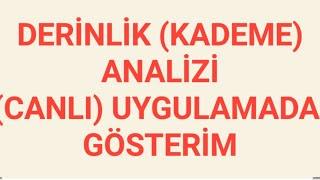 DERİNLIK (KADEME) ANALİZİ (CANLI ) GÖRÜNTÜLÜ VE UYGULAMA LI ANLATIM.   #BİST #BORSA #LOT #BİST100