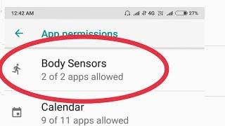 How To Enable And Fix Body Sensors All Permission Problem in Xiaomi Redmi Note 5 Pro