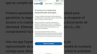 LinkedIn acceso a tu cuenta está temporalmente restringido® Robó de mí cuenta LinkedIn √