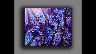 Acrylics Blue Abstract Painting | Inspirational Art | Creating Texture Surface With Random Tools