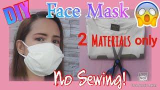 DIY Face Mask | No Sewing | 2 Materials Only | 5 mins