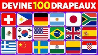  Devine 100 PAYS par leur DRAPEAU  | Niveau Facile à Impossible 