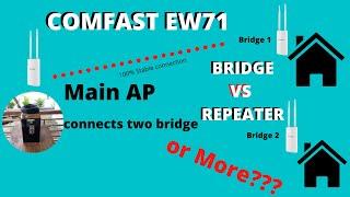 COMFAST EW71 | MULTIPLE BRIDGE | BRIDGE VS REPEATER