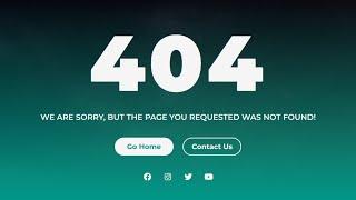 404 Error Page Design Using HTML CSS | Step-by-Step Guide | devRasen | Create A 404 Error Page