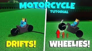 MOTORCYCLE THAT DOES WHEELIES AND DRIFTS!! Tutorial - Build a Boat For Treasure