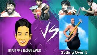 RIP MONITOR IPHONE 5S CHAIR| Getting Over It | Hyper king telugu gamer  Frustrated Moments