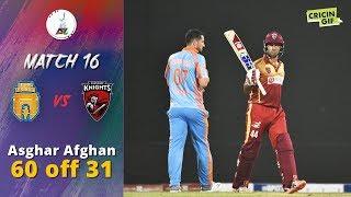 APLT20 2018 M16: Asghar Afghan 60(31) vs Kabul Zwanan - Afghanistan Premier League T20