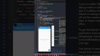 How can remove the debug banner in Flutter