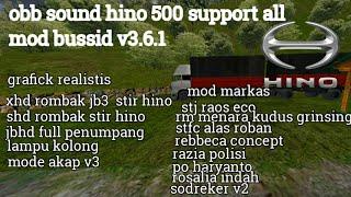 OBB BUSSID V3.6.1 SOUND HINO 500 |GRAFICK REALISTIS|BUS SIMULATOR INDONESIA