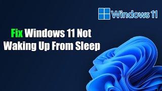 Fix Windows 11 Not Waking Up From Sleep