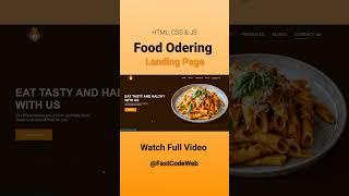 Food Ordering Website Using HTML & CSS | Step by Step Tutorial | Fast Code