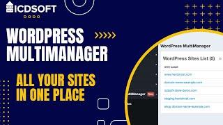 WordPress MultiManager - All Your Sites In One Place