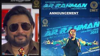 Actor Prashanth welcomes Malaysia for ARR Concert 2023 | DMY Creations