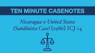 Nicaragua v USA (Paramilitaries/Sandinista Case) (Treaty law and Customary law)