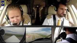 Piloten Benni und Katharina im Privatjet-Cockpit: von Amerika bis Düsseldorf - Cockpitfilme.de