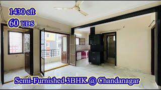 Semi-Furnished 3BHK Flats for sale in Chandanagar Hyderabad ||Chandanagar flats for sale