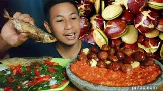 JENGKOL TUA ‼️ ikan asin Sambal Terasi, Mukbang Indonesia