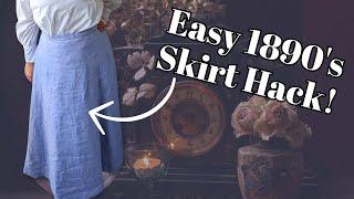 Making an Easy 1890's Skirt With Only HALF the Suggested Yardage!