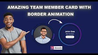 Circular Team Member Card with BORDER ANIMATION and HOVER Effects | Elementor