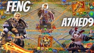 Lords Mobile - A7med9 Defending BASE vs FENG GG and KDM Family Triple Defence
