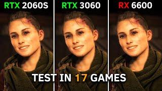 RX 6600 vs RTX 2060 SUPER vs RTX 3060 | Test In 17 Latest Games | 2023