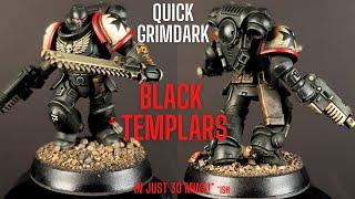 Speed Painting Grimdark BLACK TEMPLARS Space Marines - quick and easy tutorial!