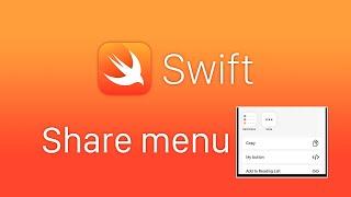 Share image Swift, Share меню, меню поделиться - UIActivityViewController