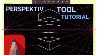The perspective tool tutorial in autodesk sketchbook mobile/ perspective grid