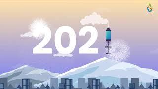 Happy New year 2021 wishes video with Corona theme.