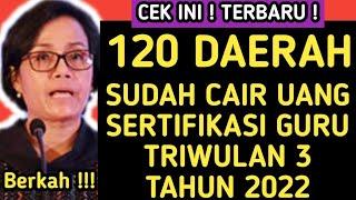 TUNJANGAN SERTIFIKASI GURU TRIWULAN 3 TAHUN 2022 KAPAN CAIR ⁉️ 120 DAERAH INI SUDAH CAIR TPG TW 3