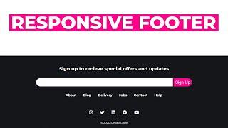 How to Build a Responsive Website Footer Using HTML & CSS