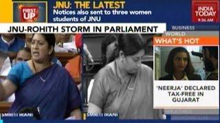 Rohith-JNU Storm Hits The Parliament