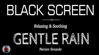 GENTLE RAIN Sounds for Sleeping BLACK SCREEN | Sleep and Relaxation | Dark Screen Nature Sounds