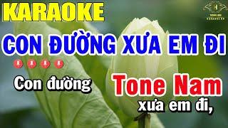 Con Đường Xưa Em Đi Karaoke Tone Nam Nhạc Sống | Trọng Hiếu