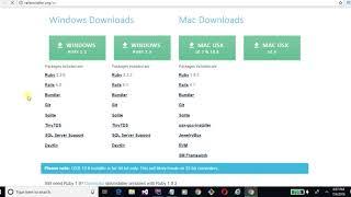 how to download and install ruby on rails on windows 10