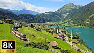 [ 8K ] Lungern Switzerland - Irresistibly Picturesque Swiss Village | Walk Tour | 8K UHD video