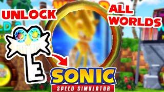 HOW TO UNLOCK ALL WORLDS IN SONIC SPEED SIMULATOR ROBLOX (ALL QUESTS GUIDE)