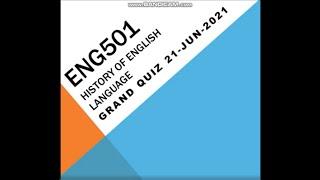 ENG501 History of English Language GRAND QUIZ