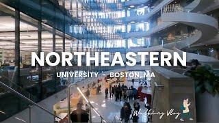 Campus Tour: Northeastern University Boston MA | Snowy Day Walkthrough