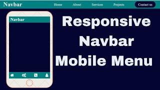 Responsive Navbar Tutorial - App Like Mobile Menu | HTML CSS