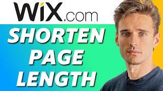 How to Shorten Page Length on Wix (Full Guide)